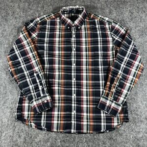J.Crew‎ Shirt Mens XL Plaid Flex Washed Slim Untucked Button Down Long Sleeve